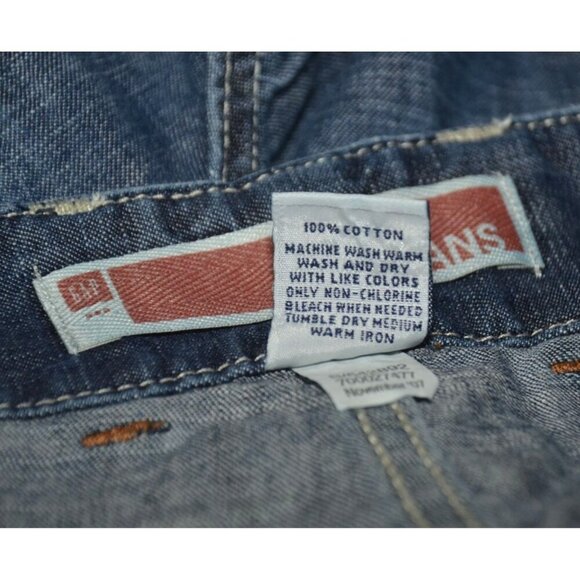 GAP Blue Chambray Cotton Bermuda Shorts Classic Preppy Size 16 10" Inseam Casual - Picture 6 of 7